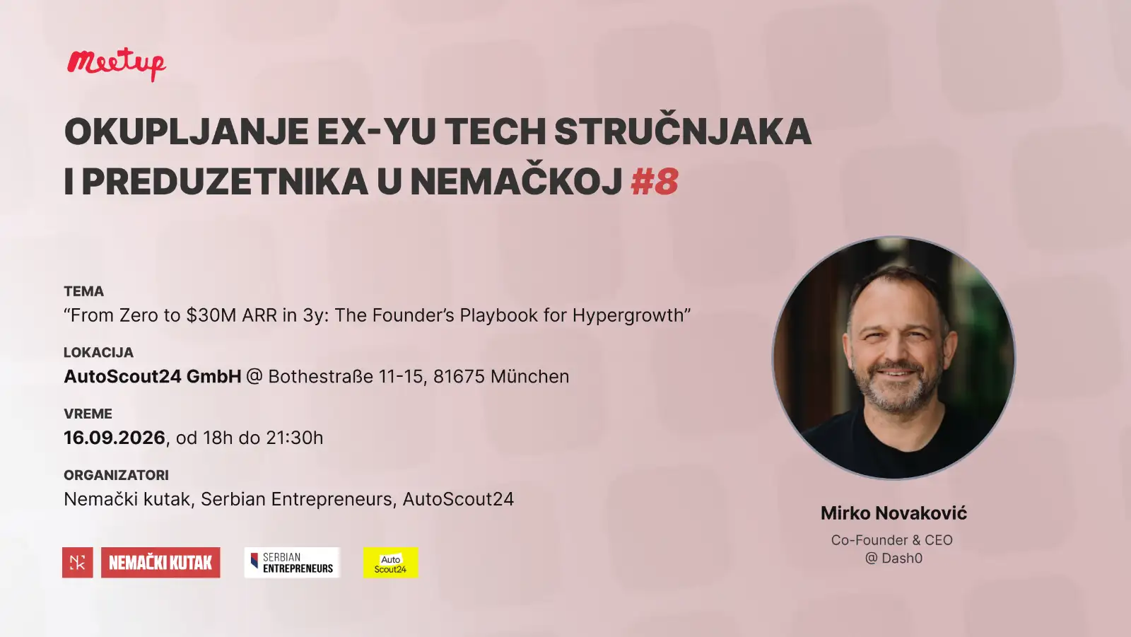 Banner za #8 ex-YU tech okupljanje u Nemačkoj